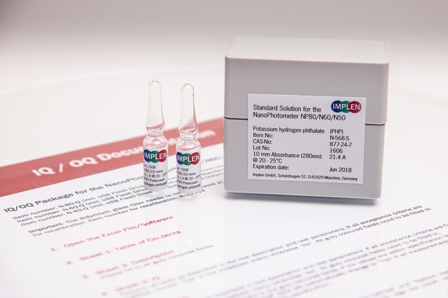 IQ/OQ documentation for the NanoPhotomet